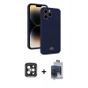 MARSİLYAN™- iPhone 15 Pro Max Kılıf Vadi Çizgi Prime - Siyah Vanessa Magic Cam + PVD Metal Kamera Lens - SH