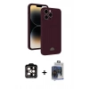 MARSİLYAN™- iPhone 15 Pro Max Kılıf Vadi Çizgi Prime - Siyah Vanessa Magic Cam + PVD Metal Kamera Lens - TU