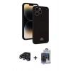 MARSİLYAN™- iPhone 15 Pro Max Kılıf Vadi Çizgi Prime - Siyah Vanessa Magic Cam + Raze Metal Kamera Lens - LT