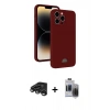 MARSİLYAN™- iPhone 15 Pro Max Kılıf Vadi Çizgi Prime - Siyah Vanessa Magic Hayalet Cam + Raze Metal Kamera Lens - TMGI