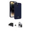 MARSİLYAN™- iPhone 15 Pro Max Kılıf Vadi Çizgi Prime - Siyah Vanessa Magic Hayalet Cam + Raze Metal Kamera Lens - LT