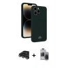 MARSİLYAN™- iPhone 15 Pro Max Kılıf Vadi Çizgi Prime - Siyah Vanessa Magic Hayalet Cam + Raze Metal Kamera Lens - TMGI