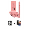 MARSİLYAN™- iPhone 15 Pro Max Kılıf Vadi Form Prime - Siyah 3D Antistatik Mat Seramik Nano Ekran Koruyucu + PVD Metal Kamera Lens - GS
