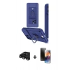 MARSİLYAN™- iPhone 15 Pro Max Kılıf Vadi Form Prime - Siyah 3D Antistatik Mat Seramik Nano Ekran Koruyucu + Raze Metal Kamera Lens - SH