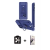 MARSİLYAN™- iPhone 15 Pro Max Kılıf Vadi Form Prime - Siyah Bilvis 3D Mat Cam Ekran Koruyucu + PVD Metal Kamera Lens - TU