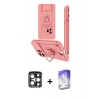 MARSİLYAN™- iPhone 15 Pro Max Kılıf Vadi Form Prime - Siyah Bilvis 5in1 3D Magic Cam Ekran Koruyucu + PVD Metal Kamera Lens - LT