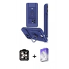 MARSİLYAN™- iPhone 15 Pro Max Kılıf Vadi Form Prime - Siyah Bilvis 5in1 3D Magic Cam Ekran Koruyucu + PVD Metal Kamera Lens - TU