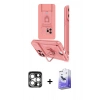 MARSİLYAN™- iPhone 15 Pro Max Kılıf Vadi Form Prime - Siyah Bilvis 5in1 5D Magic Hayalet Cam Ekran Koruyucu + PVD Metal Kamera Lens - GS
