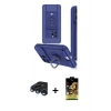 MARSİLYAN™- iPhone 15 Pro Max Kılıf Vadi Form Prime - Siyah Buffer Cam Ekran Koruyucu + Lacivert Raze Metal Kamera Lens