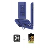 MARSİLYAN™- iPhone 15 Pro Max Kılıf Vadi Form Prime - Siyah Buffer Cam Ekran Koruyucu + PVD Metal Kamera Lens - GI