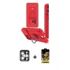 MARSİLYAN™- iPhone 15 Pro Max Kılıf Vadi Form Prime - Siyah Buffer Cam Ekran Koruyucu + PVD Metal Kamera Lens - GS