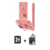 MARSİLYAN™- iPhone 15 Pro Max Kılıf Vadi Form Prime - Siyah Vanessa Magic Cam + Gri PVD Metal Kamera Lens