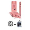 MARSİLYAN™- iPhone 15 Pro Max Kılıf Vadi Form Prime - Siyah Vanessa Magic Cam + Gümüş PVD Metal Kamera Lens