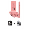 MARSİLYAN™- iPhone 15 Pro Max Kılıf Vadi Form Prime - Siyah Vanessa Magic Hayalet Cam + PVD Metal Kamera Lens - TU