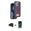 MARSİLYAN™- iPhone 15 Pro Max Kılıf Vadi Klasik Serisi - Şeffaf 360 Full Body Arka Koruyucu + Raze Metal Kamera Lens - TMGI