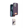 MARSİLYAN™- iPhone 15 Pro Max Kılıf Vadi Klasik Serisi - Siyah Bilvis 3D Mat Cam Ekran Koruyucu