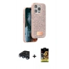MARSİLYAN™- iPhone 15 Pro Max Kılıf Vadi Klasik Serisi - Siyah Buffer Cam Ekran Koruyucu + Raze Metal Kamera Lens - LT