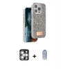 MARSİLYAN™- iPhone 15 Pro Max Kılıf Vadi Klasik Serisi - Siyah Joko Magic 5D Cam + PVD Metal Kamera Lens - GS