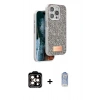 MARSİLYAN™- iPhone 15 Pro Max Kılıf Vadi Klasik Serisi - Siyah Joko Magic 5D Cam + PVD Metal Kamera Lens - TU