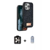 MARSİLYAN™- iPhone 15 Pro Max Kılıf Vadi Klasik Serisi - Siyah Joko Magic 5D Cam + PVD Metal Kamera Lens - TU