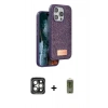MARSİLYAN™- iPhone 15 Pro Max Kılıf Vadi Klasik Serisi - Siyah Joko Magic 5D Hayalet Cam + PVD Metal Kamera Lens - GI
