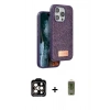 MARSİLYAN™- iPhone 15 Pro Max Kılıf Vadi Klasik Serisi - Siyah Joko Magic 5D Hayalet Cam + PVD Metal Kamera Lens - TU