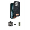 MARSİLYAN™- iPhone 15 Pro Max Kılıf Vadi Klasik Serisi - Siyah Joko Magic 5D Hayalet Cam + PVD Metal Kamera Lens - TU