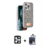 MARSİLYAN™- iPhone 15 Pro Max Kılıf Vadi Klasik Serisi - Siyah Vanessa Magic Cam + PVD Metal Kamera Lens - LT
