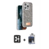 MARSİLYAN™- iPhone 15 Pro Max Kılıf Vadi Klasik Serisi - Siyah Vanessa Magic Cam + PVD Metal Kamera Lens - SH