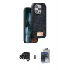 MARSİLYAN™- iPhone 15 Pro Max Kılıf Vadi Klasik Serisi - Siyah Vanessa Magic Cam + Raze Metal Kamera Lens - TMGI