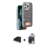 MARSİLYAN™- iPhone 15 Pro Max Kılıf Vadi Klasik Serisi - Siyah Vanessa Magic Cam + Raze Metal Kamera Lens - TMGI