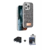 MARSİLYAN™- iPhone 15 Pro Max Kılıf Vadi Klasik Serisi - Siyah Vanessa Magic Cam + Raze Metal Kamera Lens - LT