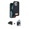 MARSİLYAN™- iPhone 15 Pro Max Kılıf Vadi Klasik Serisi - Siyah Vanessa Magic Cam + Raze Metal Kamera Lens - LT