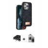 MARSİLYAN™- iPhone 15 Pro Max Kılıf Vadi Klasik Serisi - Siyah Vanessa Magic Hayalet Cam + Raze Metal Kamera Lens - GS