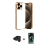 MARSİLYAN™- iPhone 15 Pro Max Kılıf Vadi Minimal - Şeffaf 360 Full Body Arka Koruyucu + Raze Metal Kamera Lens - TMGI