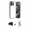 MARSİLYAN™- iPhone 15 Pro Max Kılıf Vadi Minimal - Şeffaf Pasifik Cam Ekran Koruyucu + Raze Metal Kamera Lens - LT