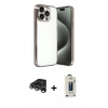 MARSİLYAN™- iPhone 15 Pro Max Kılıf Vadi Minimal - Siyah Bilvis Hayalet Cam Ekran Koruyucu + Raze Metal Kamera Lens - GS