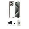 MARSİLYAN™- iPhone 15 Pro Max Kılıf Vadi Minimal - Siyah Bilvis Hayalet Cam Ekran Koruyucu + Raze Metal Kamera Lens - LT