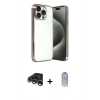 MARSİLYAN™- iPhone 15 Pro Max Kılıf Vadi Minimal - Siyah Joko Magic 5D Cam + Raze Metal Kamera Lens - GS