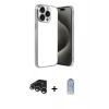 MARSİLYAN™- iPhone 15 Pro Max Kılıf Vadi Minimal - Siyah Joko Magic 5D Cam + Raze Metal Kamera Lens - GS