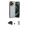 MARSİLYAN™- iPhone 15 Pro Max Kılıf Vadi Minimal - Siyah Joko Magic 5D Cam + Raze Metal Kamera Lens - GS