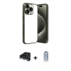 MARSİLYAN™- iPhone 15 Pro Max Kılıf Vadi Minimal - Siyah Joko Magic 5D Cam + Raze Metal Kamera Lens - LT