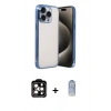 MARSİLYAN™- iPhone 15 Pro Max Kılıf Vadi Minimal - Siyah Joko Magic 5D Cam + PVD Metal Kamera Lens - TU