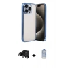MARSİLYAN™- iPhone 15 Pro Max Kılıf Vadi Minimal - Siyah Joko Magic 5D Cam + Raze Metal Kamera Lens - SH
