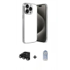 MARSİLYAN™- iPhone 15 Pro Max Kılıf Vadi Minimal - Siyah Joko Magic 5D Cam + Raze Metal Kamera Lens - SH