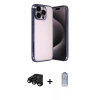 MARSİLYAN™- iPhone 15 Pro Max Kılıf Vadi Minimal - Siyah Joko Magic 5D Cam + Raze Metal Kamera Lens - SH