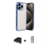 MARSİLYAN™- iPhone 15 Pro Max Kılıf Vadi Minimal - Siyah Joko Magic 5D Cam + Raze Metal Kamera Lens - TMGI