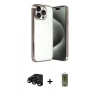 MARSİLYAN™- iPhone 15 Pro Max Kılıf Vadi Minimal - Siyah Joko Magic 5D Hayalet Cam + Raze Metal Kamera Lens - SH