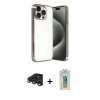 MARSİLYAN™- iPhone 15 Pro Max Kılıf Vadi Minimal - Siyah Polymer Nano Ekran Koruyucu + Raze Metal Kamera Lens - LT