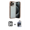 MARSİLYAN™- iPhone 15 Pro Max Kılıf Vadi Minimal - Siyah Vanessa Magic Cam + PVD Metal Kamera Lens - GS